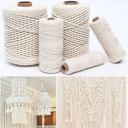 Natürliches Baumwollseil für Makramee DIY und Deko Projekte