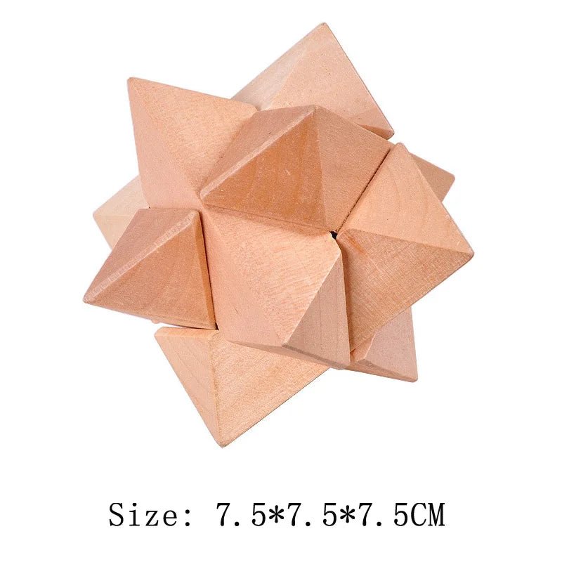 Holz Luban Lock 3D Puzzle Gehirntrainer IQ Test Spiel für Erwachsene Kinder
