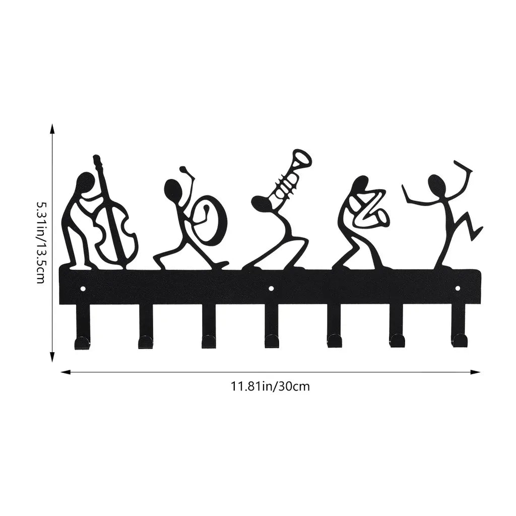 Stilvoller Schlüssel-Organizer aus Metall für Wandmontage