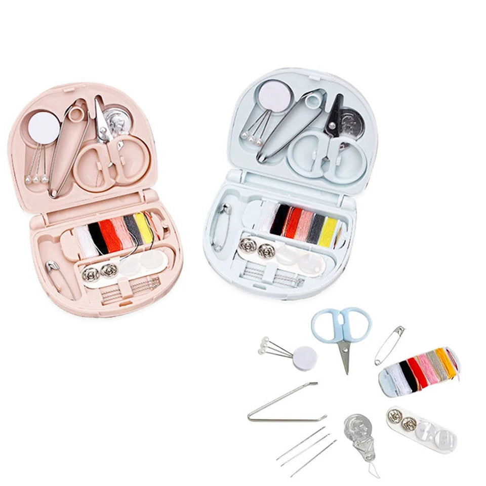 Tragbares Mini Nähset mit Schere Fingerhut und Nadel für Reisen