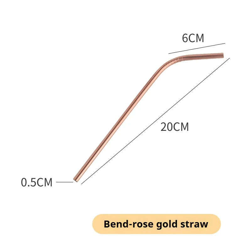 Wiederverwendbare Edelstahl Trinkhalme und Löffel mit Bürste