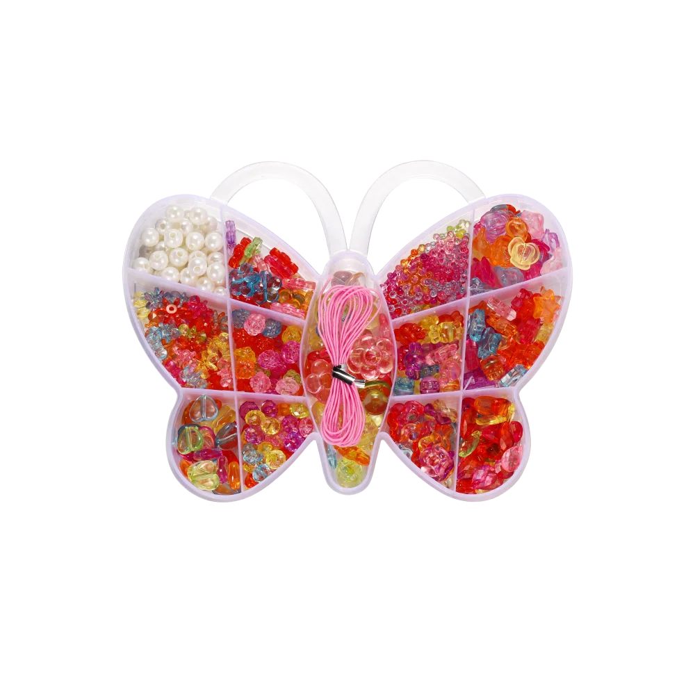 Buntes Acryl Perlen Set für DIY Freundschaft Armband Halskette Schmuck