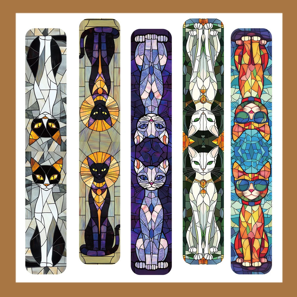 5er Set Magnetische Lesezeichen Katze Stilvoll für Buch und Büro