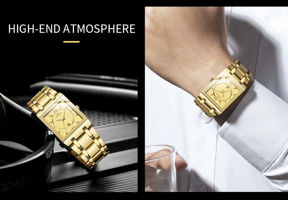 Luxuriöse Herren Armbanduhr Edelstahl Blau Wasserdicht 3BAR