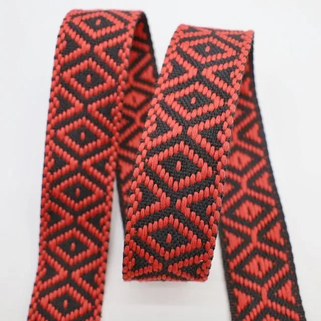 Robustes 38mm Gurtband Jacquard Polyester Baumwolle für Taschen und DIY