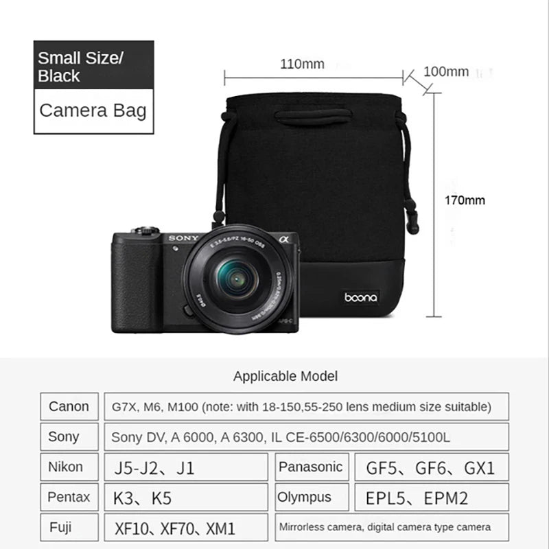 Wasserdichte Kameratasche mit Kordelzug für spiegellose Kameras-Yabubest - Home & More