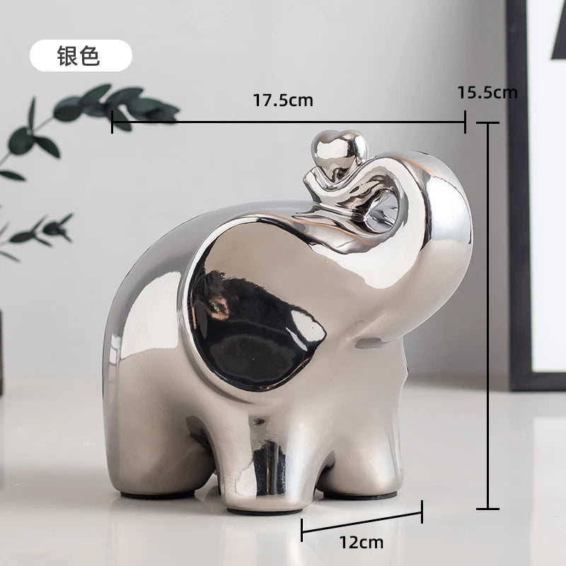 Dekorative Elefantenfigur aus Keramik für stilvolles Zuhause