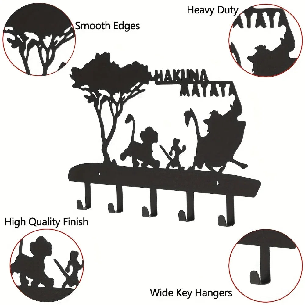 Stilvoller Schlüssel-Organizer aus Metall für Wandmontage