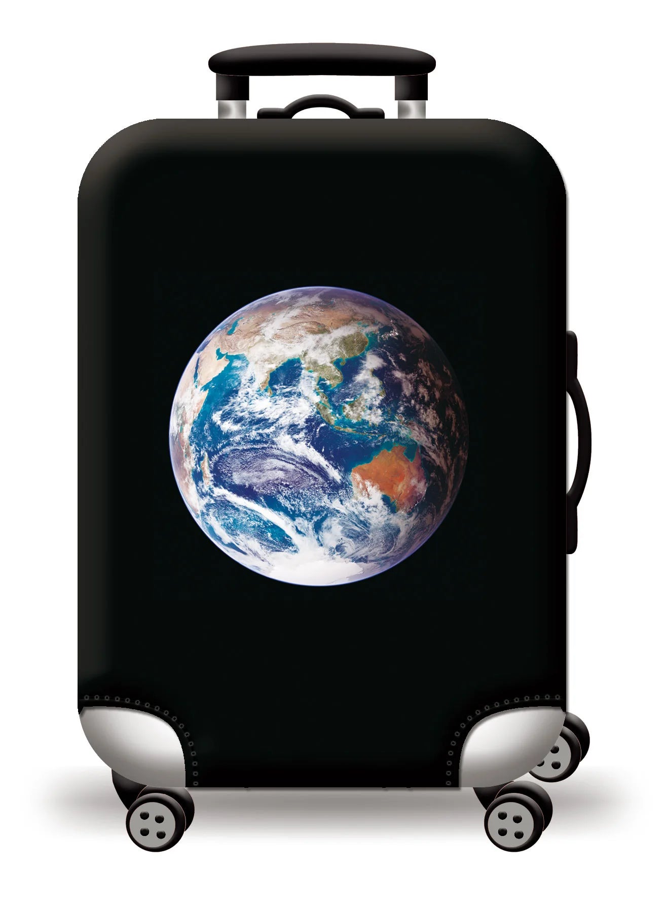 Elastische Koffer Schutzhülle Weltkarten Motiv für Reisegepäck