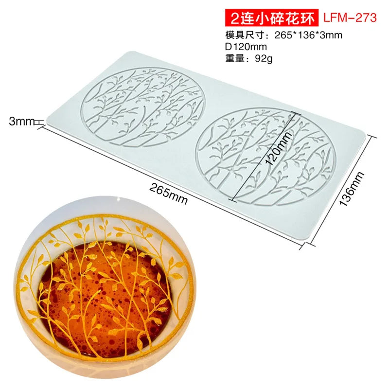 Silikon Backmatte runder Spitzenkranz für Kuchen Dekoration Form