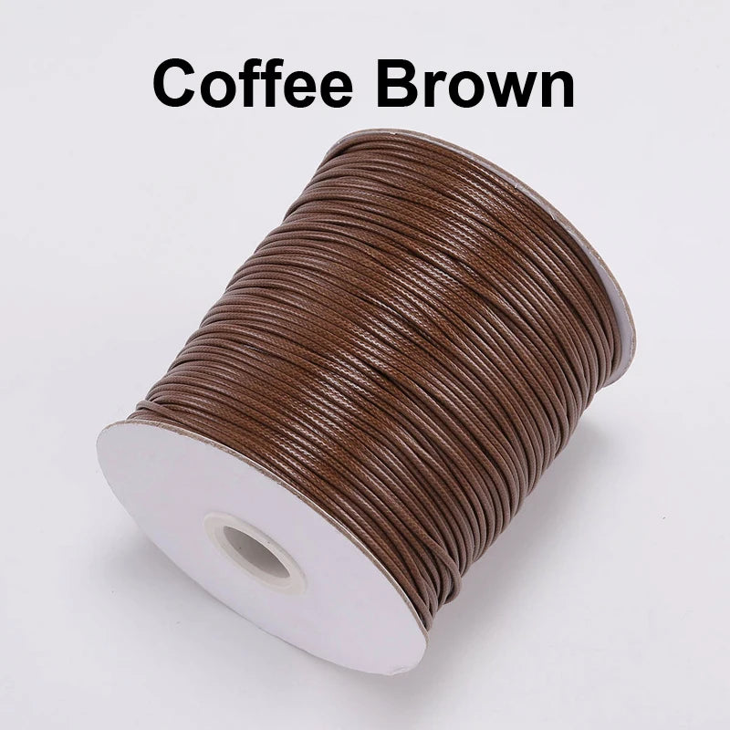 Vielseitige gewachste PU Leder Schnur für DIY Schmuck 20m
