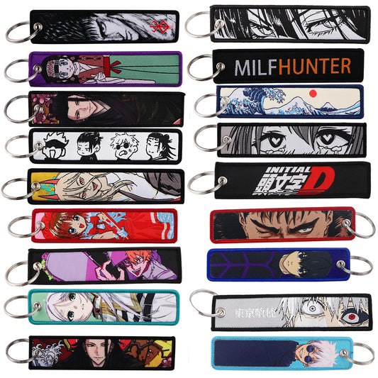 Manga Cartoon Schlüsselanhänger aus Metall für Motorrad und Auto 13cm
