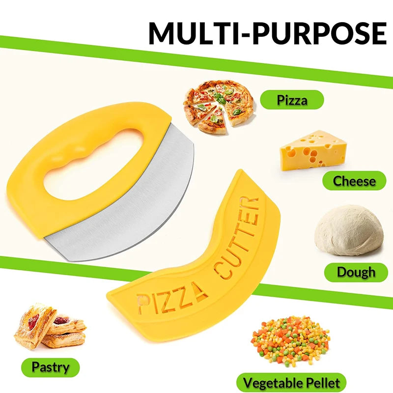 Edelstahl Pizzaschneider mit Abdeckung | Vielseitiger Lebensmittelzerkleinerer