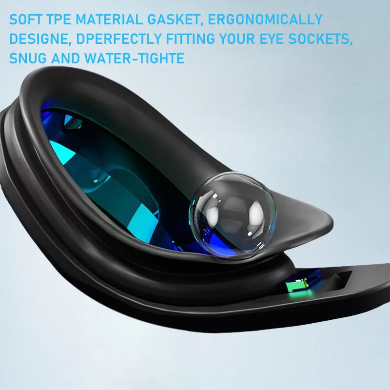 Anti-Fog Schwimmbrille aus Polycarbonat mit verstellbarem Silikonband