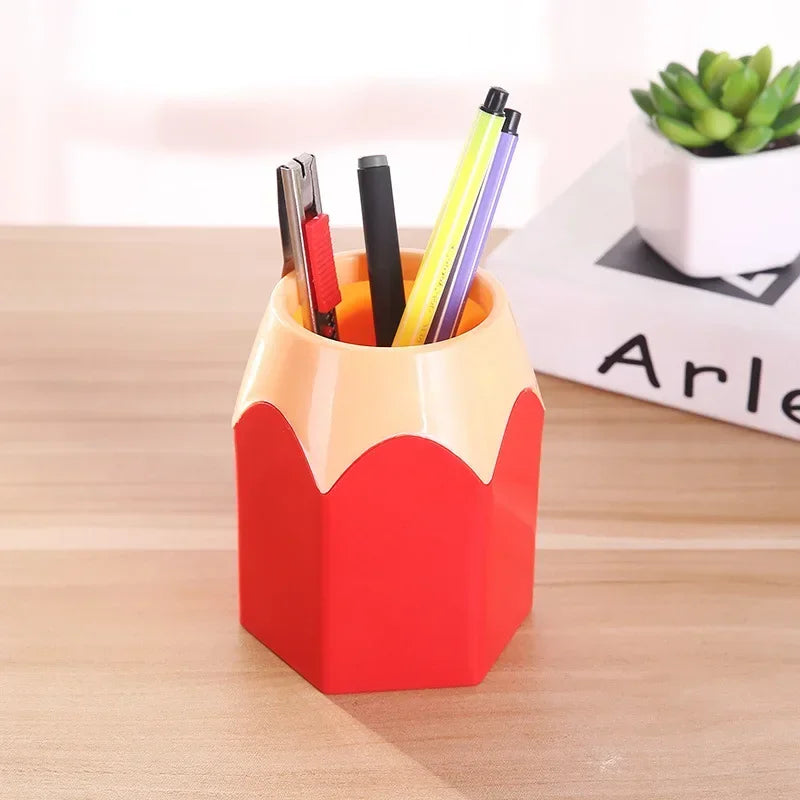 Kreativer quadratischer Stifthalter Kunststoff Organizer für Schule Büro