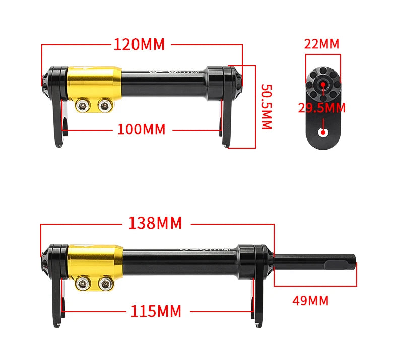 MUQZI Easy Wheels Teleskopverlängerungsstange für Brompton Faltrad-Yabubest - Home & More