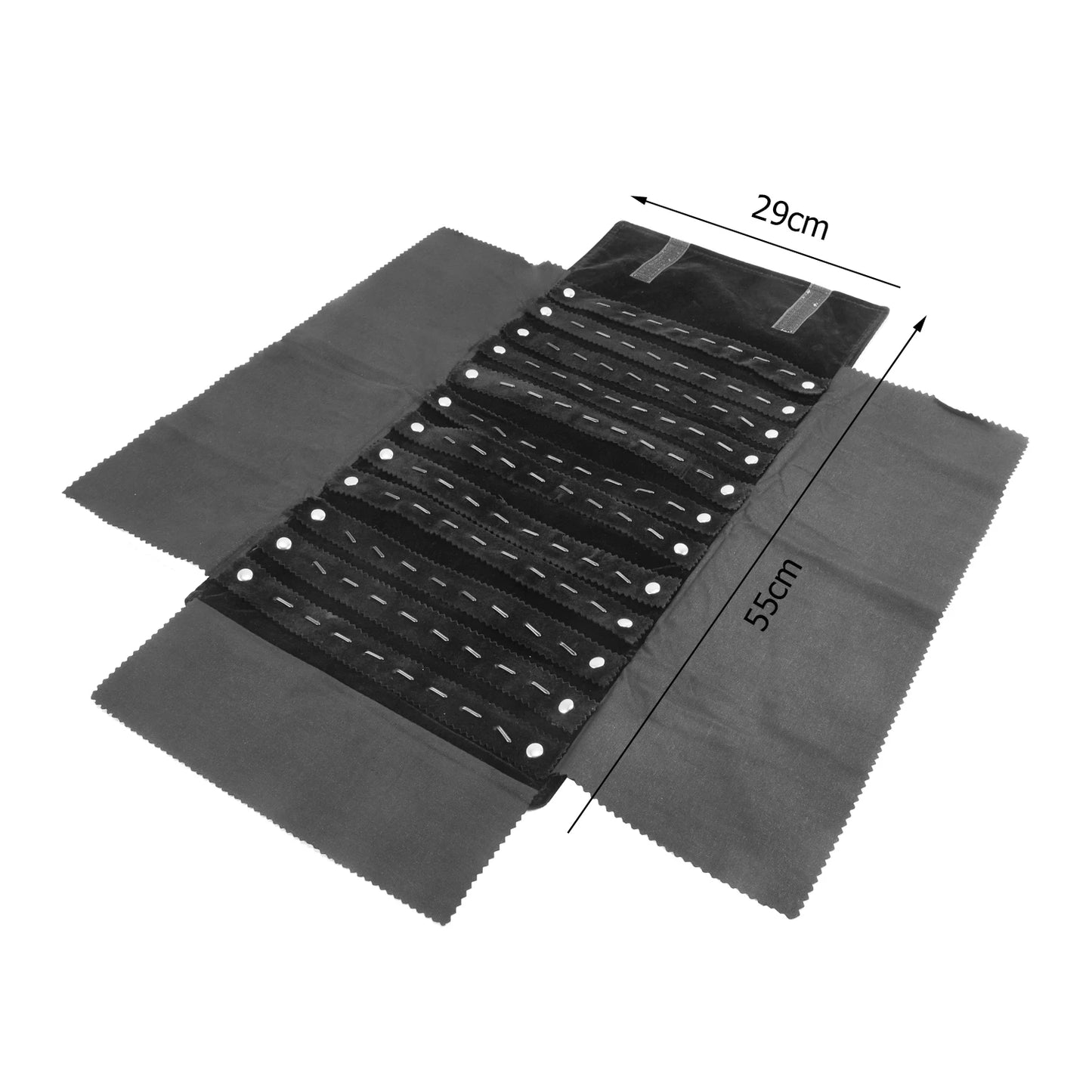 Eleganter Reise Schmuck Organizer aus Samt – Aufrollbar & Faltbar