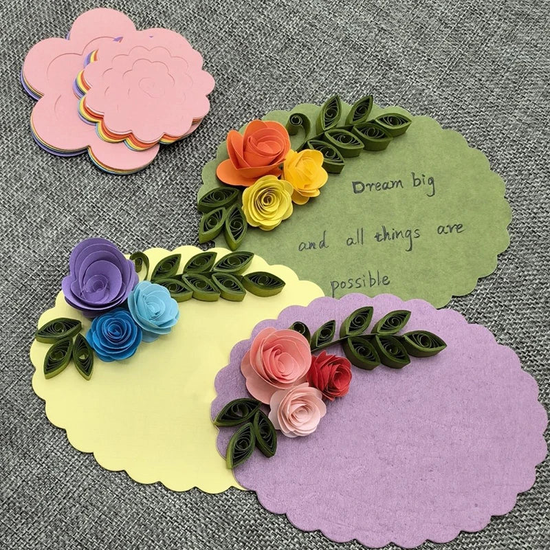 Buntes Quilling Papier Set für kreative DIY Blumen und Dekorationen