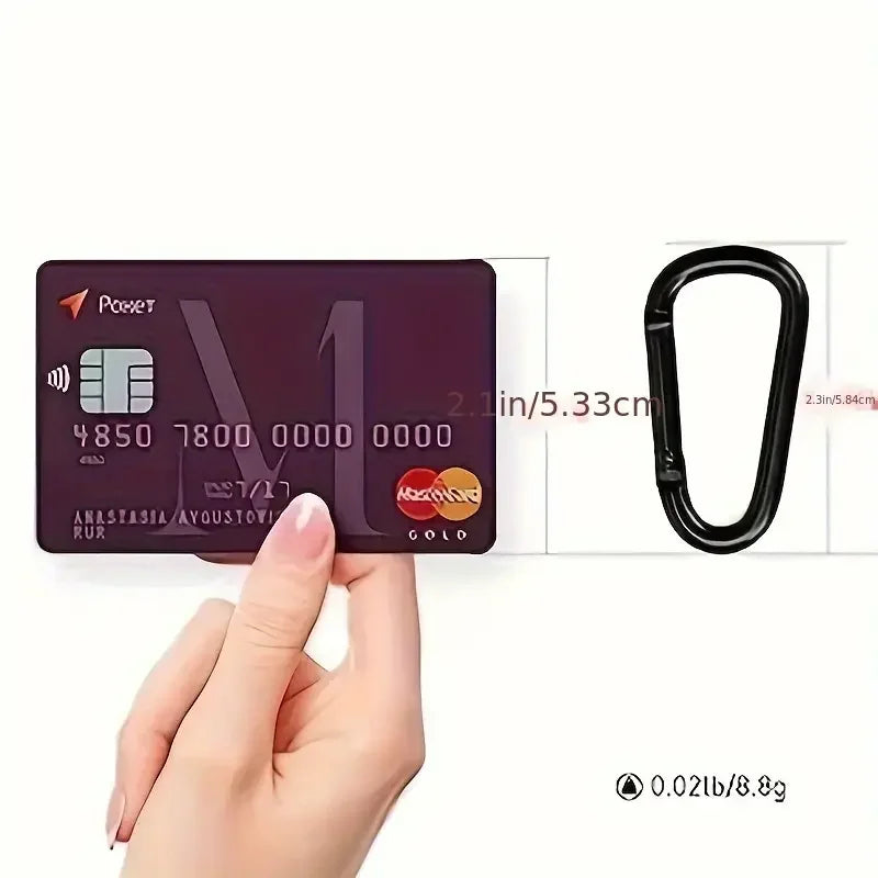 6-teilige schwarze D-Haken Wanderschnalle aus Eisen für den Außenbereich