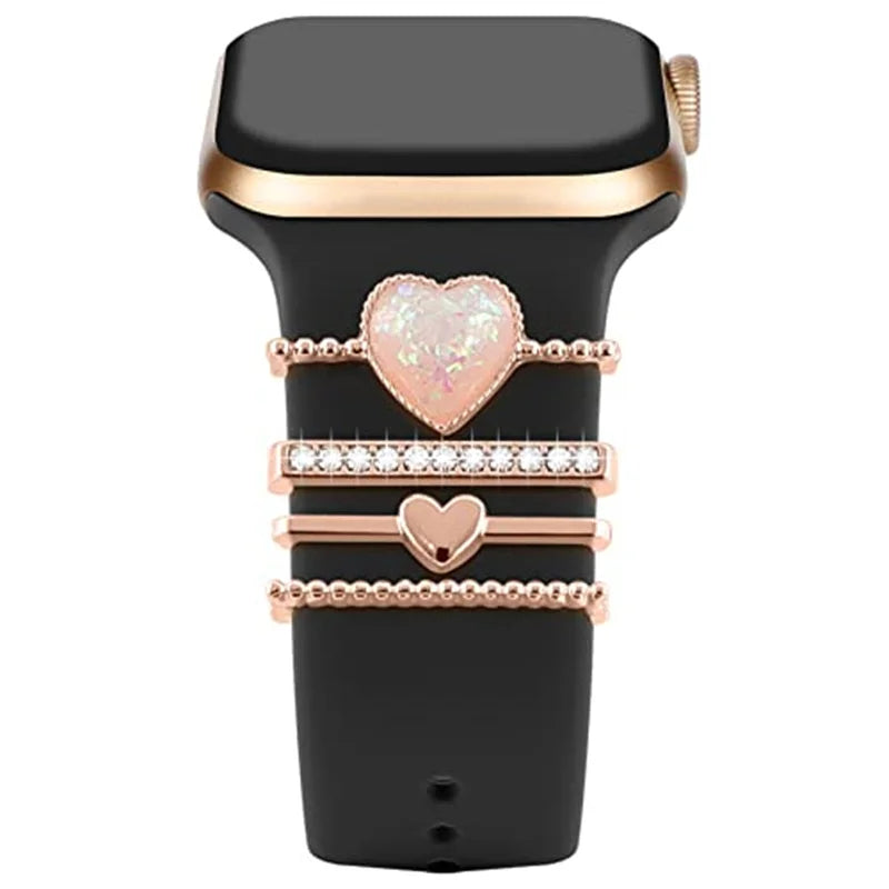 Dekoration für Apple Watch Band Ultra2 10 9 8 Diamant Schmuck Armband Zubehör für Samsung/Huawei Uhr 20/22mm Armband Charms-Yabubest - Home & More