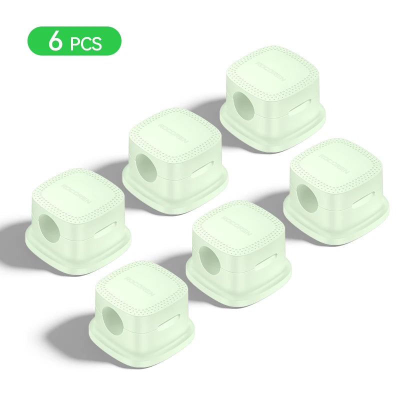 Magnetischer Kabel-Organizer 6 Stück verstellbar Kabelhalter für Schreibtisch