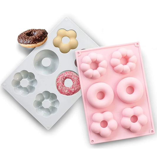 Vielseitige Silikon Backform für 6 Donuts und kreative Projekte