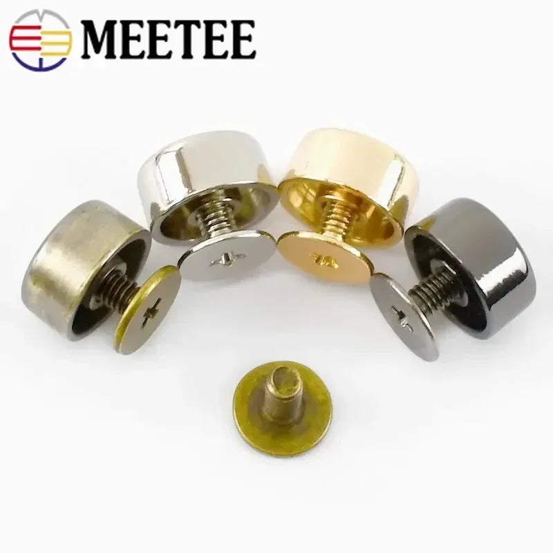 10 50 Stück runde Metallnieten Schrauben für DIY Leder Taschen Gürtel