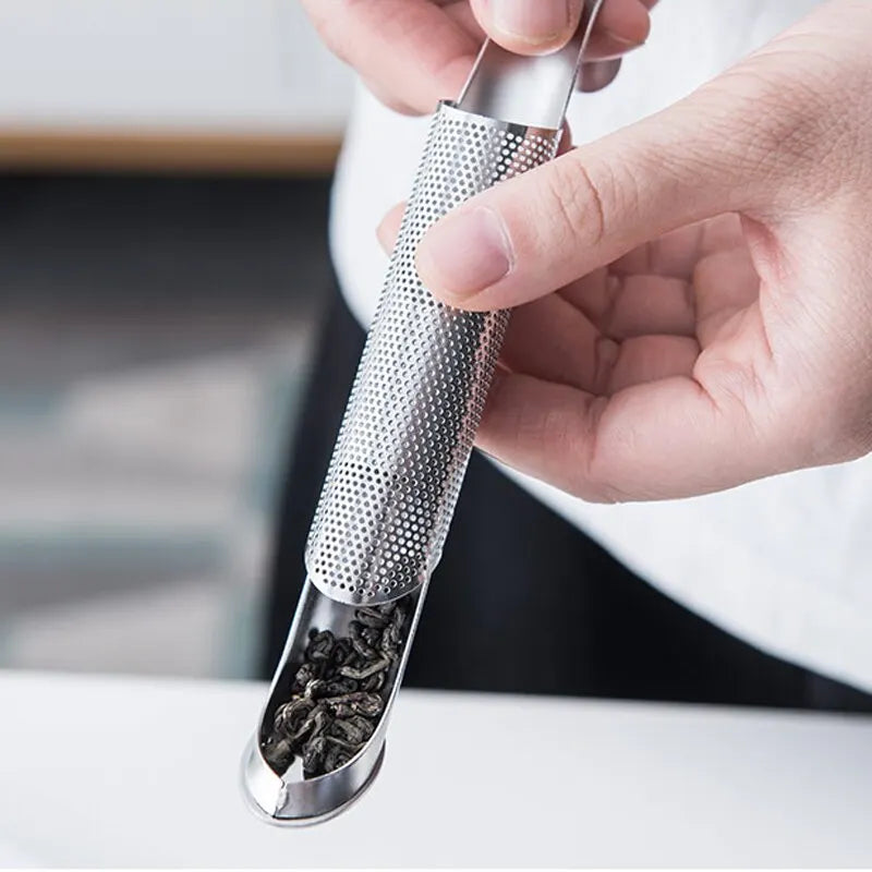 Tragbare Hause Tee Zubehör Filter Edelstahl Tee Maker Rohrleitungen Design Tee Löffel Brewer Langen Griff Metall Kreative Tasse - Yabubest - Home & More