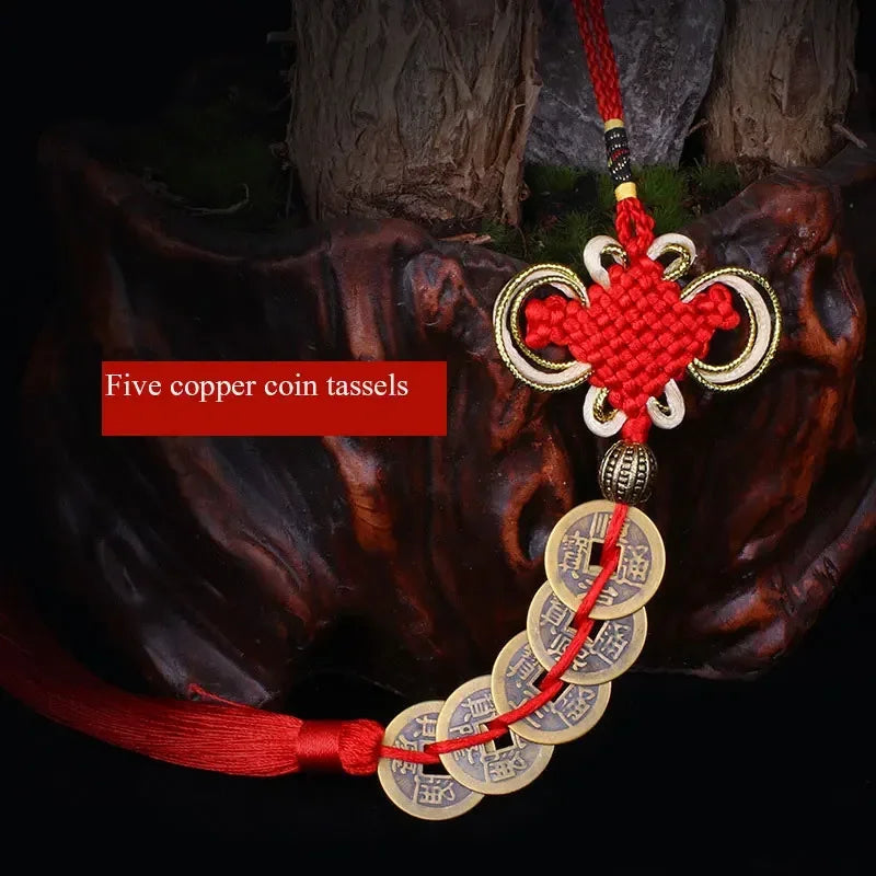 Chinesische Glücks Quaste mit Münzen für Reichtum und Dekoration