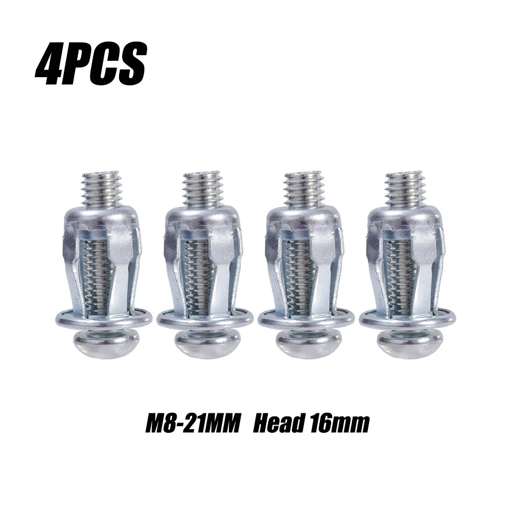 4er Set M4 M5 M6 M8 Blütenblattmuttern Schrauben Kfz Nummernschild Befestigung