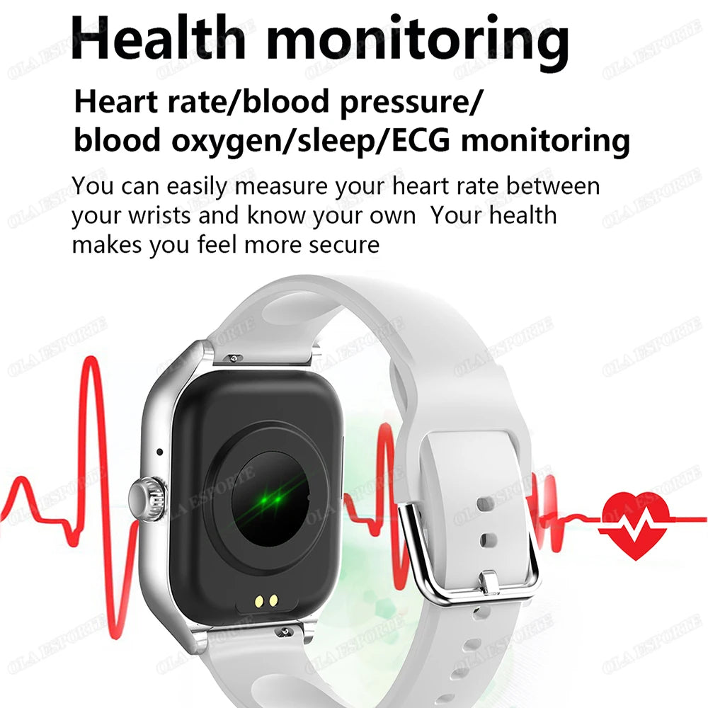 Multifunktionale Smartwatch mit Gesundheitsmonitor für Android und iOS