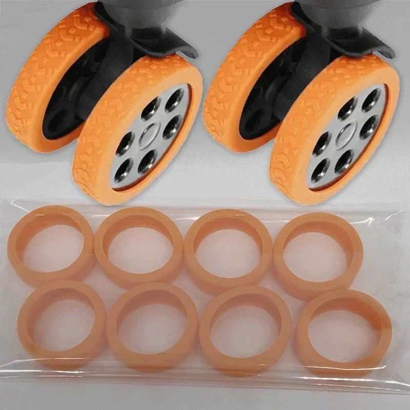 Set mit 24 Silikon Schutzhüllen für Gepäckräder Raddämpfer Reisebedarf-Yabubest - Home & More