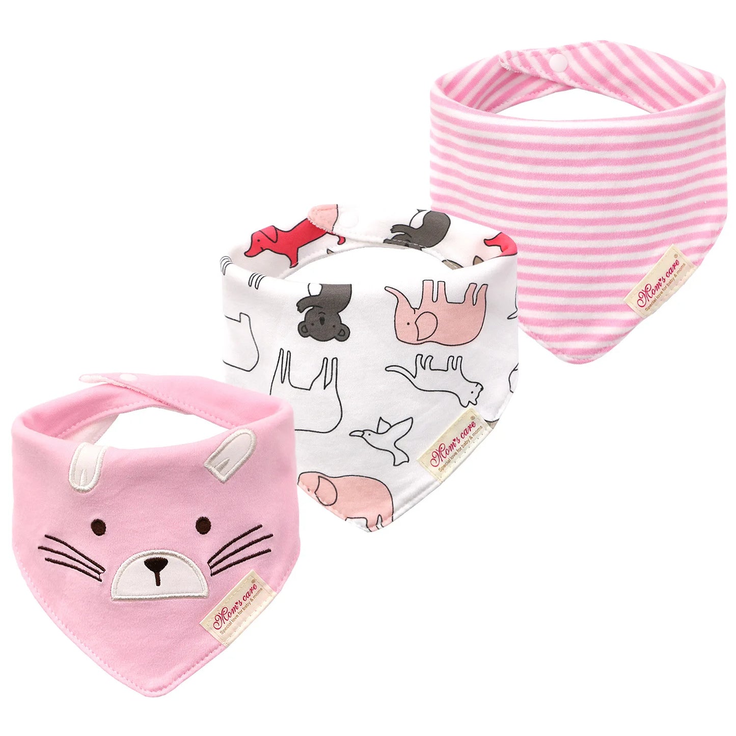 Weiches 3-teiliges Baby-Speicheltuch Set für Jungen - Mädchen – saugfähig, unisex