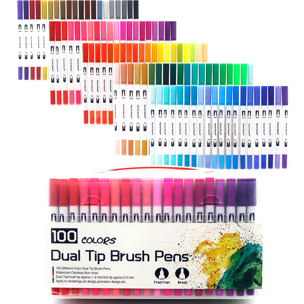 168 Farben Dual Brush Stifte für Aquarell, Manga - Schriftgestaltung