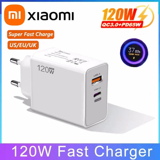 120W Turbo Schnelllade Wandadapter mit USB Typ C Kabel 6A