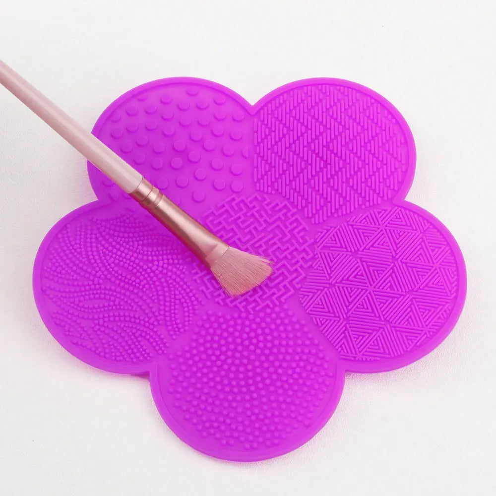 Silikon Reinigungsmatte für Make up Pinsel Blumenform mit Saugnapf-Yabubest - Home & More
