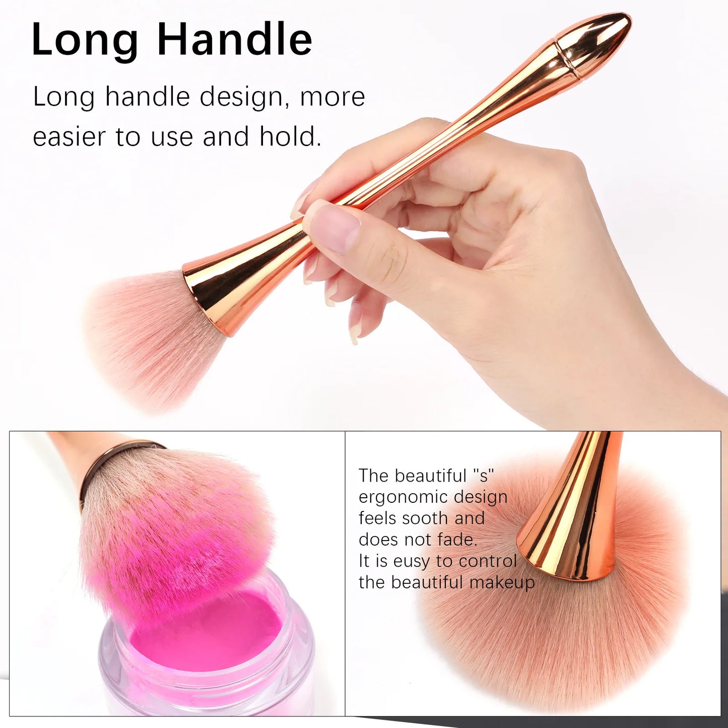 6-teiliges Make-up und Nagelstaubpinsel Set für präzises Auftragen