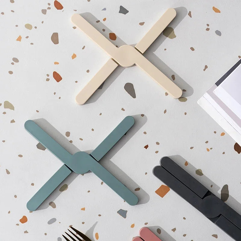 Silikon Hitzebeständige Faltbare Rutschfeste Topfuntersetzer für Küche