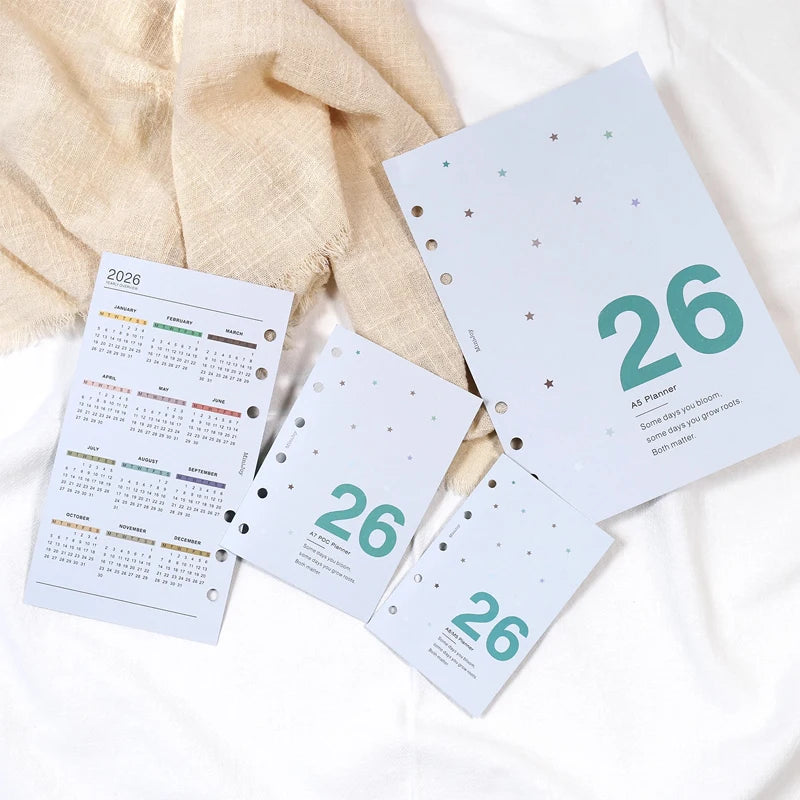 Loseblatt Notizbuch Planer Tagebuch Kalender Karten Schreibwaren 2026