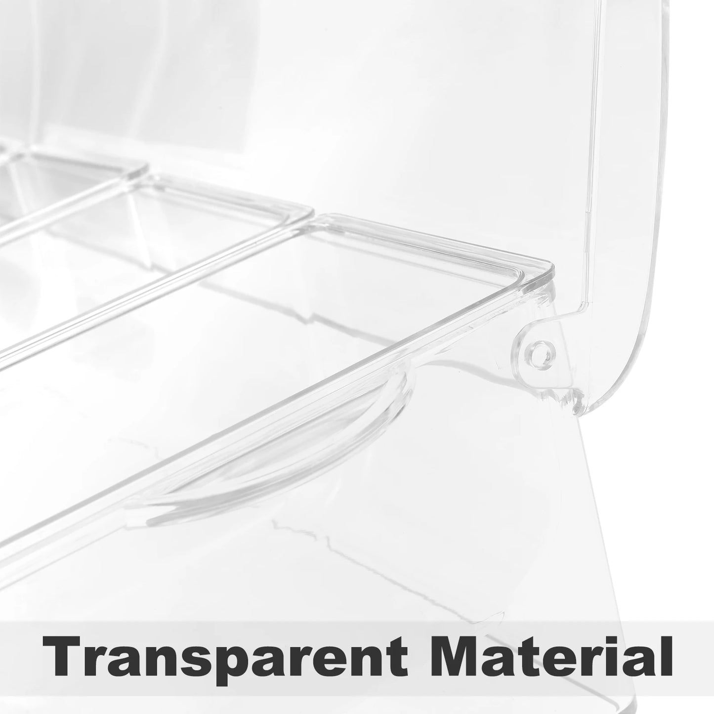 Klare Gewürzbehälter für Küche: Organizer mit Deckel für Gewürz, Zucker, Salz