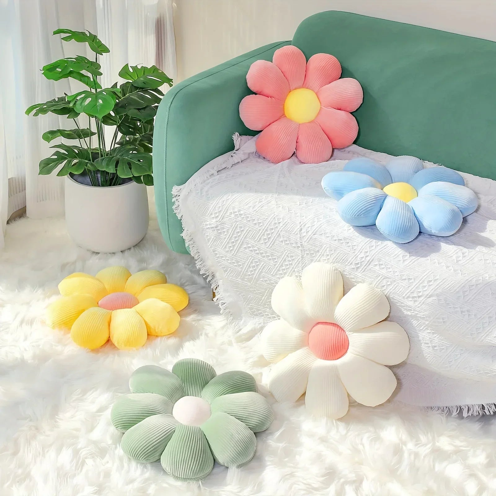Bezauberndes, florales Plüschkissen für Wohnzimmer und Schlafzimmer-Yabubest - Home & More