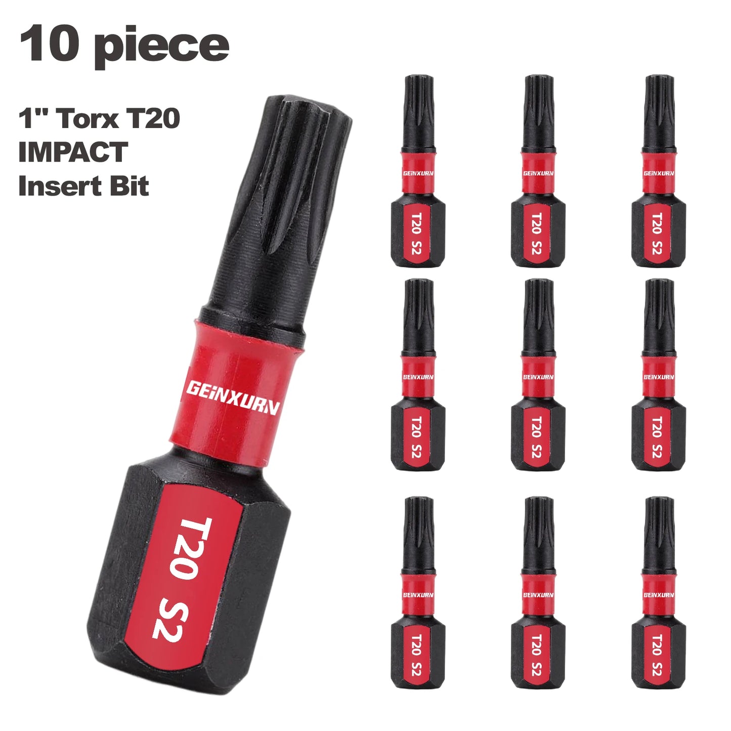 Impact Torx T20 Schraubendreher-Bit 1 Zoll magnetisch S2 Stahl Set