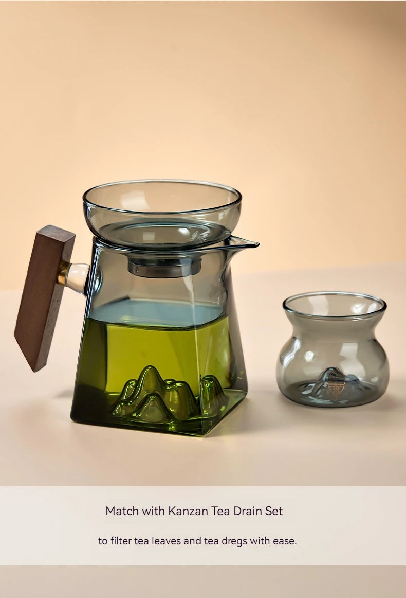 GIANXI Teetasse 350 ml Pyrex Tee-Set mit Griff und Filter handcrafted