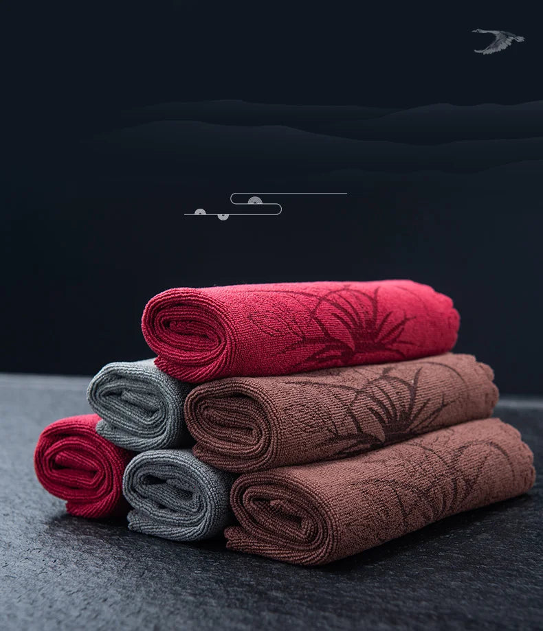 Saugfähiges Rotes Küchengeschirrtuch aus Faser-Yabubestshop