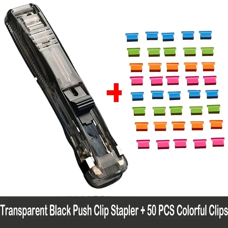 Push-Clip Hefter klammerlos für Dokumente & Notizen - Büro Schule Organizer
