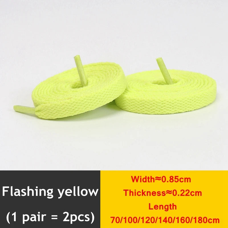 1 Paar flache verdickte Schnürsenkel für High-Top-Sneaker in 25 Farben