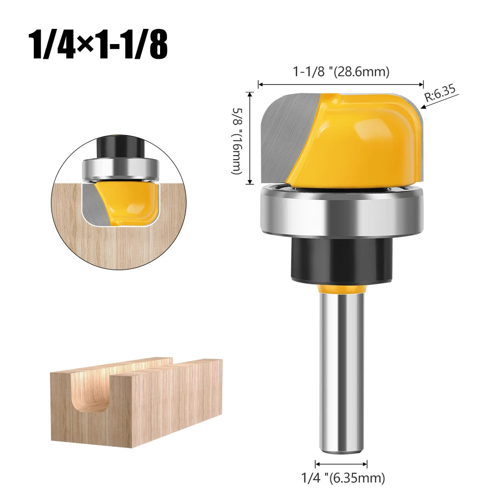6mm 1/4 Zoll 8mm Schaft Hartmetall Fräser Set für Holzarbeiten