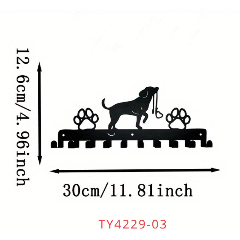 Stilvoller Schlüssel-Organizer aus Metall für Wandmontage