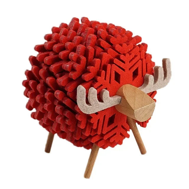 12er Set Getränkeuntersetzer Elchform aus Filz kreativ und isolierend