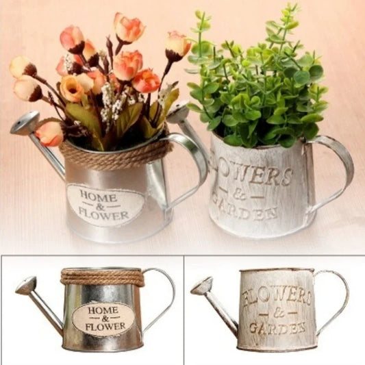 Eisen Blumentopf im Retro-Stil für kreative Pflanzen-Deko